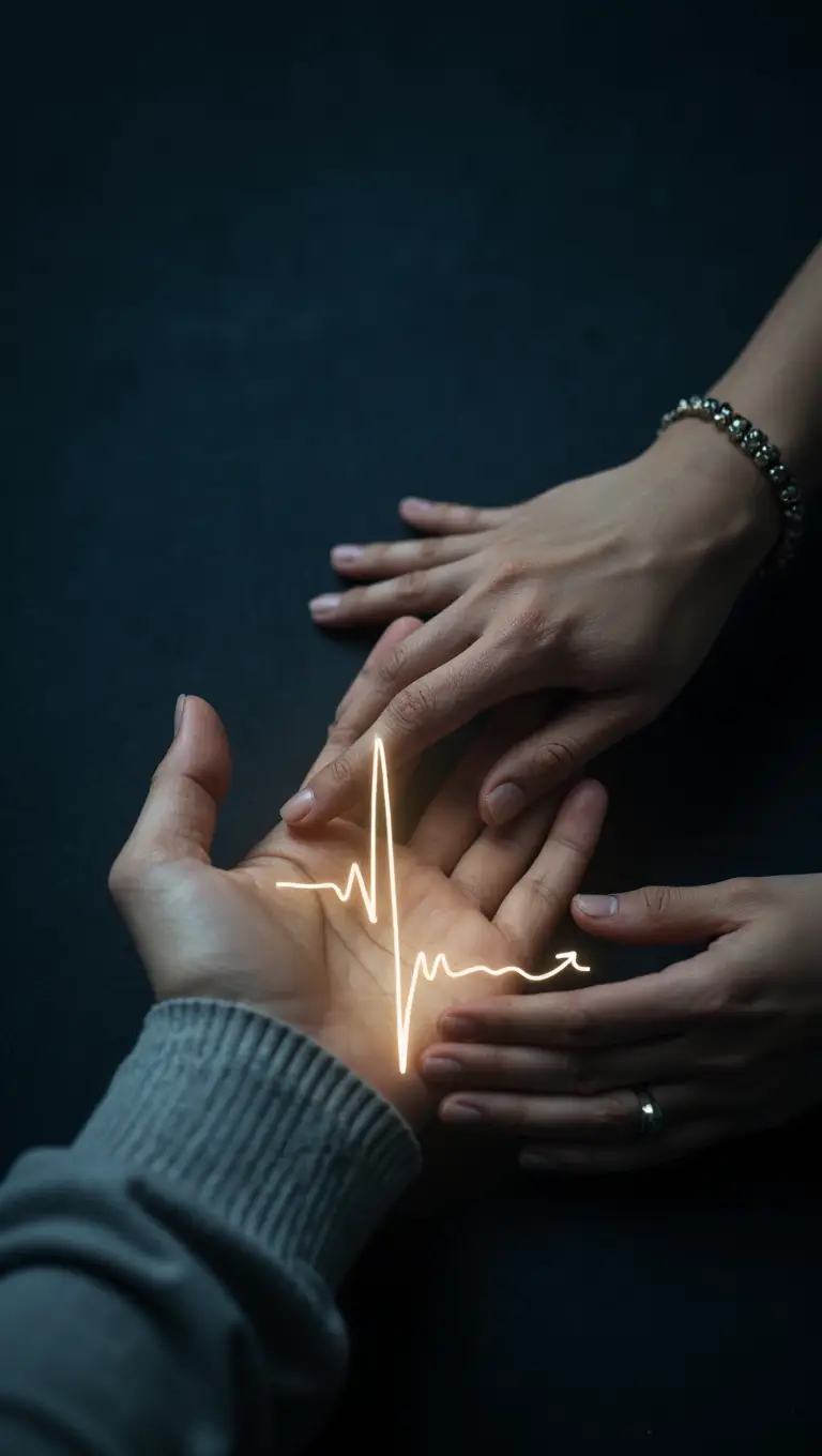 faceless conceptual image showing care and financial