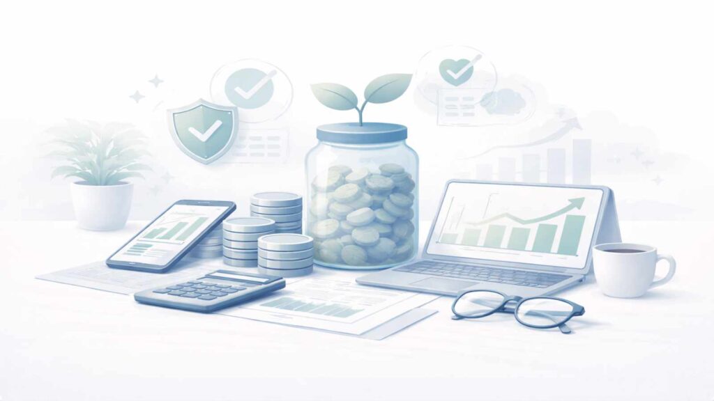 Illustration showing TFSA tax-free savings and flexible investing in Canada