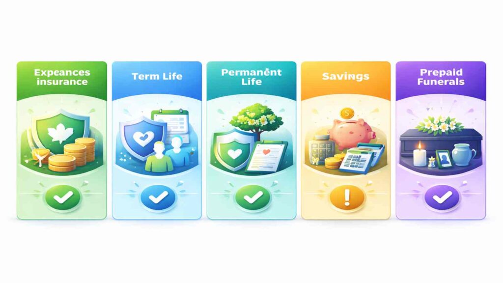 Comparison of final expenses insurance with other end-of-life planning options