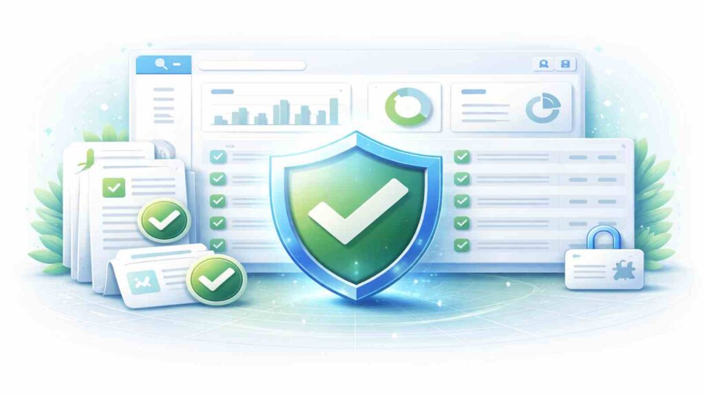 Secure financial dashboard illustration representing CRA My Account used to check TFSA contribution room in Canada.