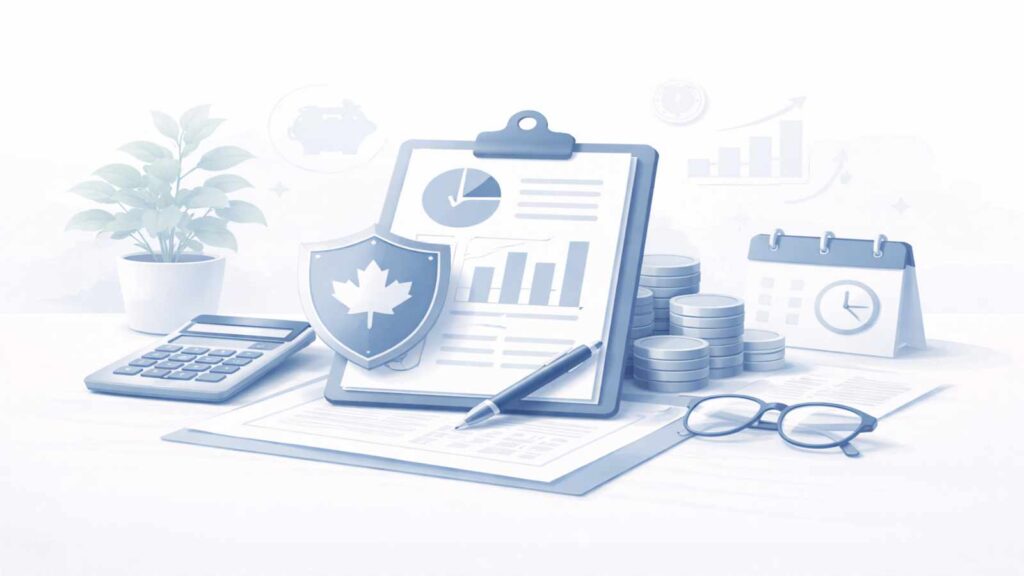 Illustration representing RRSP retirement savings and tax deferral in Canada
